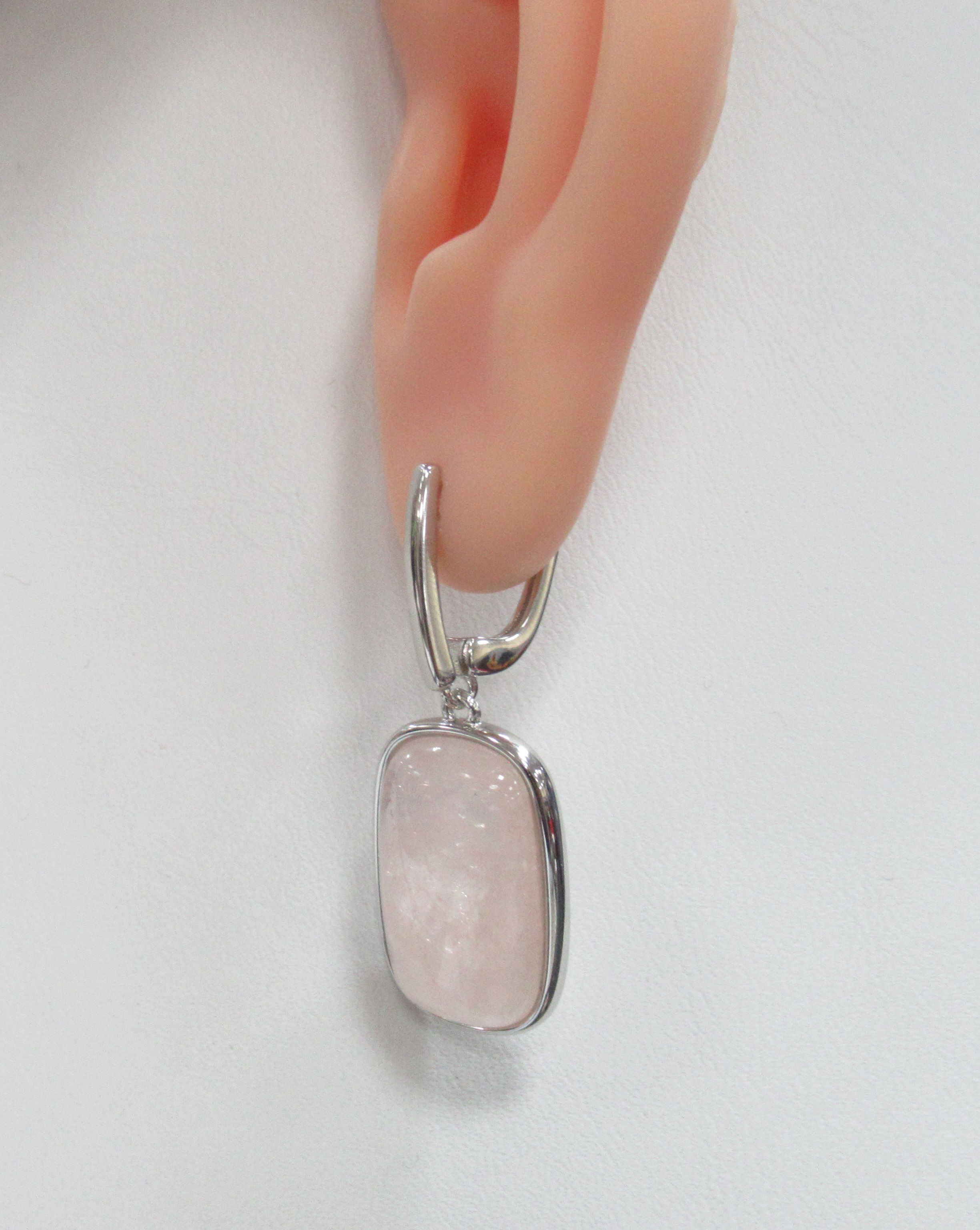 Серебряные серьги с морганитами